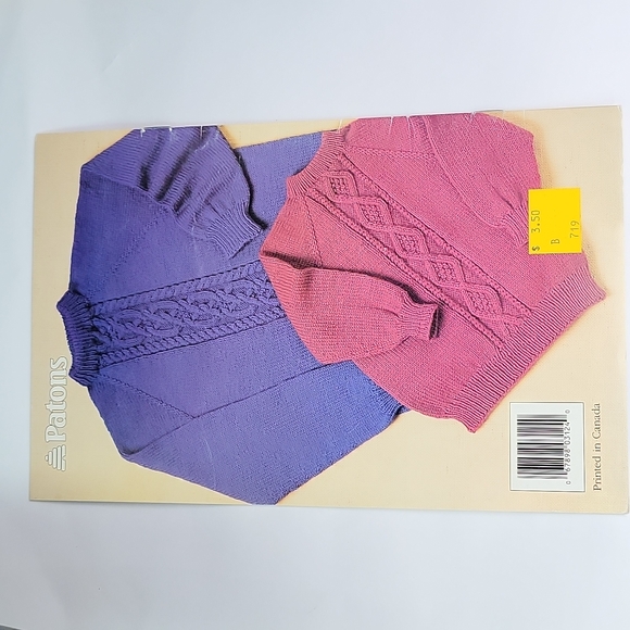 Patons Upside Downers Easy Knitting Patterns #719 - Picture 6 of 7